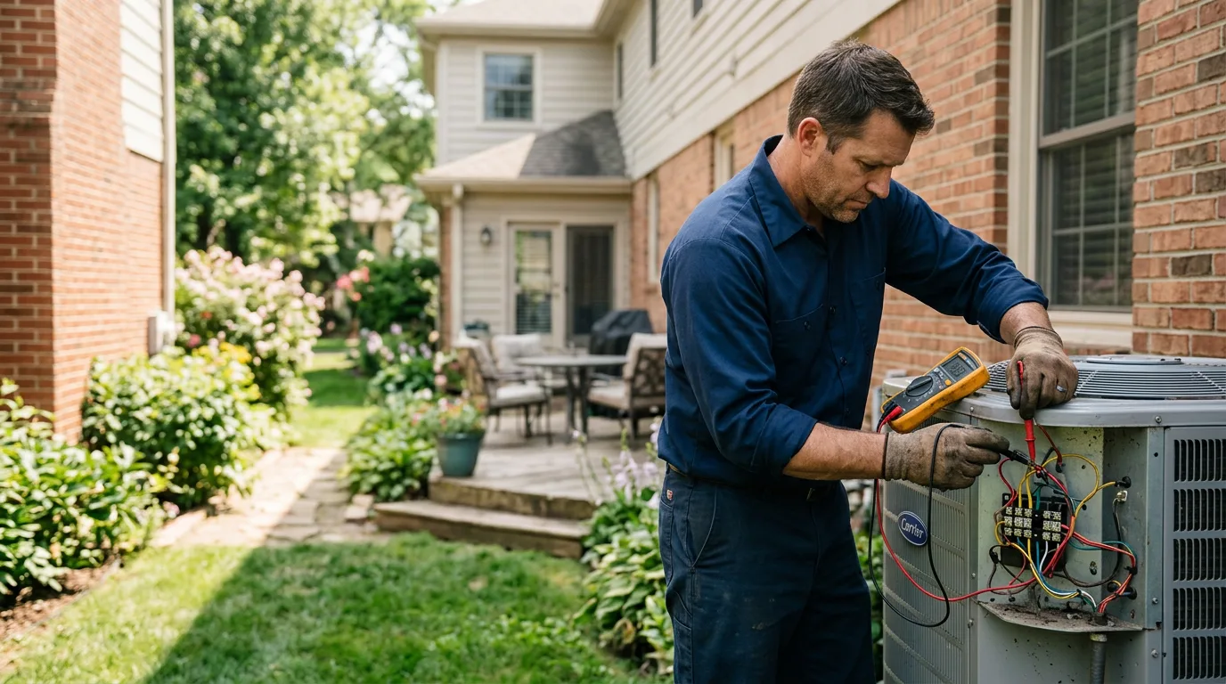 HVAC technician working near Eldorado, OH